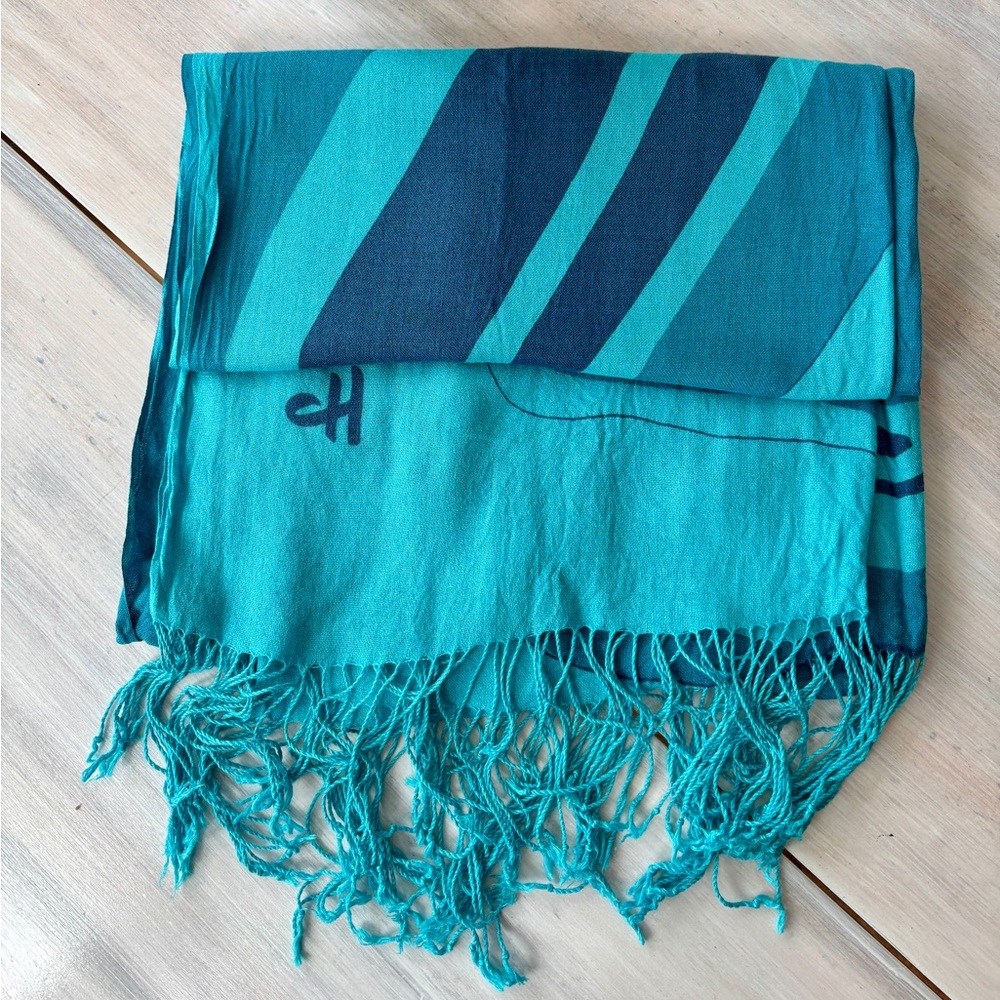 Magenta Turquoise & Blue Patterned Scarf, by artist Corrine Hunt.